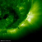 [Subfield image of solar corona in Fe XII 195 Å]