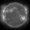 [Solar Dynamics Observatory (SDO) Atmospheric Imaging Assembly (AIA)
         			  image at 94 Å]