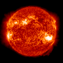 [Solar Dynamics Observatory (SDO) Atmospheric Imaging Assembly (AIA)
         			  image at 304 Å Å]